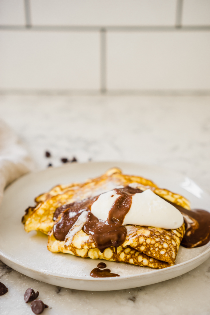 Chocolate and Cream Crepes