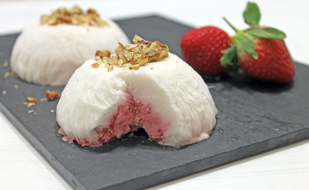 Vegan Strawberry Yogurt Semifreddo