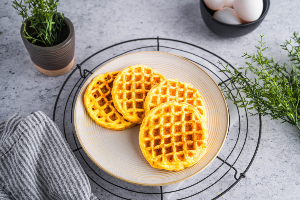 Egg Fast Egg and Cheese Waffles