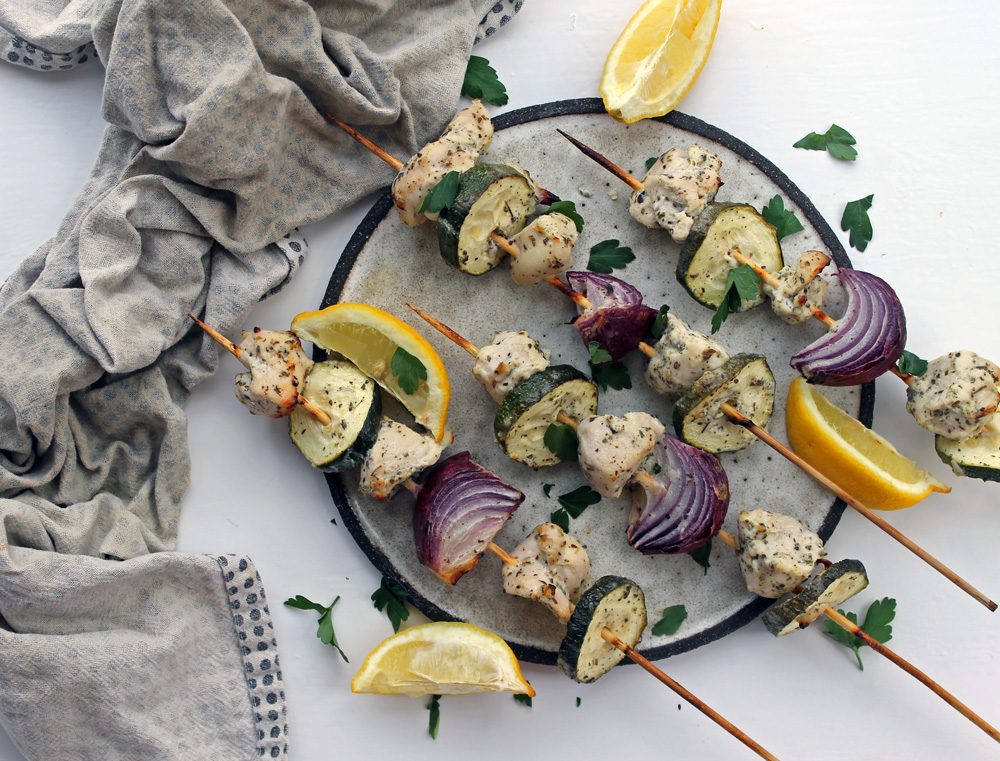 Greek Chicken Kebabs