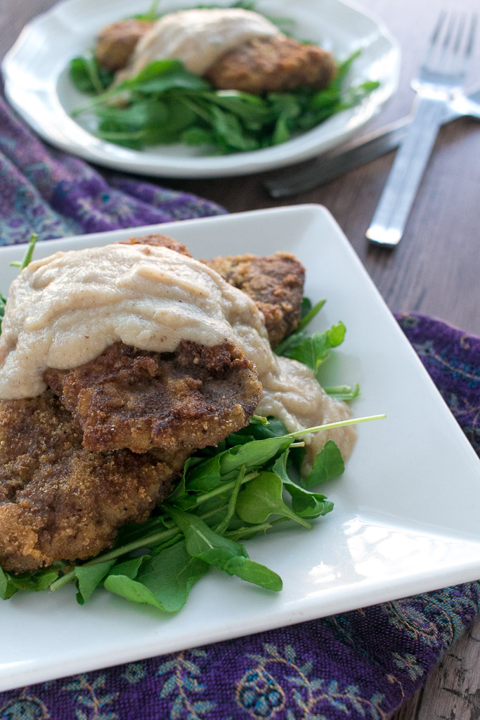 Chicken Fried Steak With Cauliflower Gravy