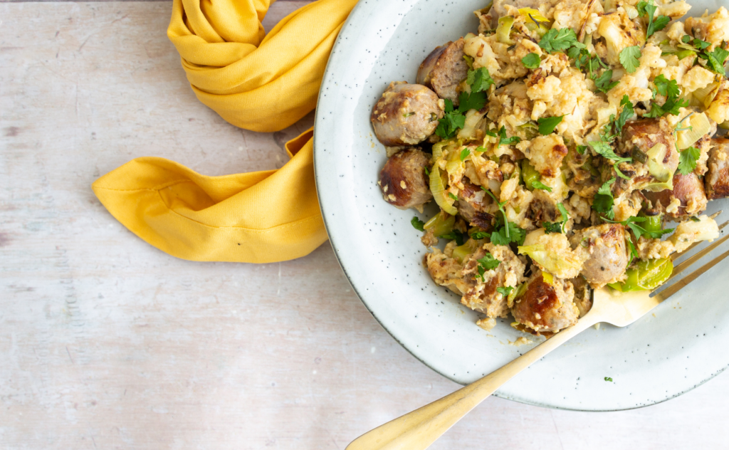 Sausage and Cauliflower Hash