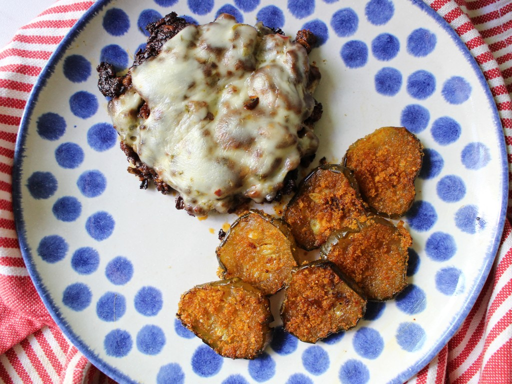 Chorizo Cheeseburgers w Air Fried Pickles