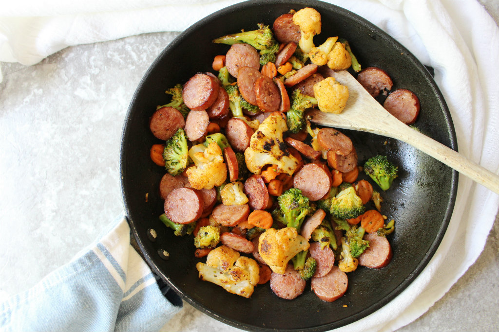 Polish Sausage And Veggie Skillet