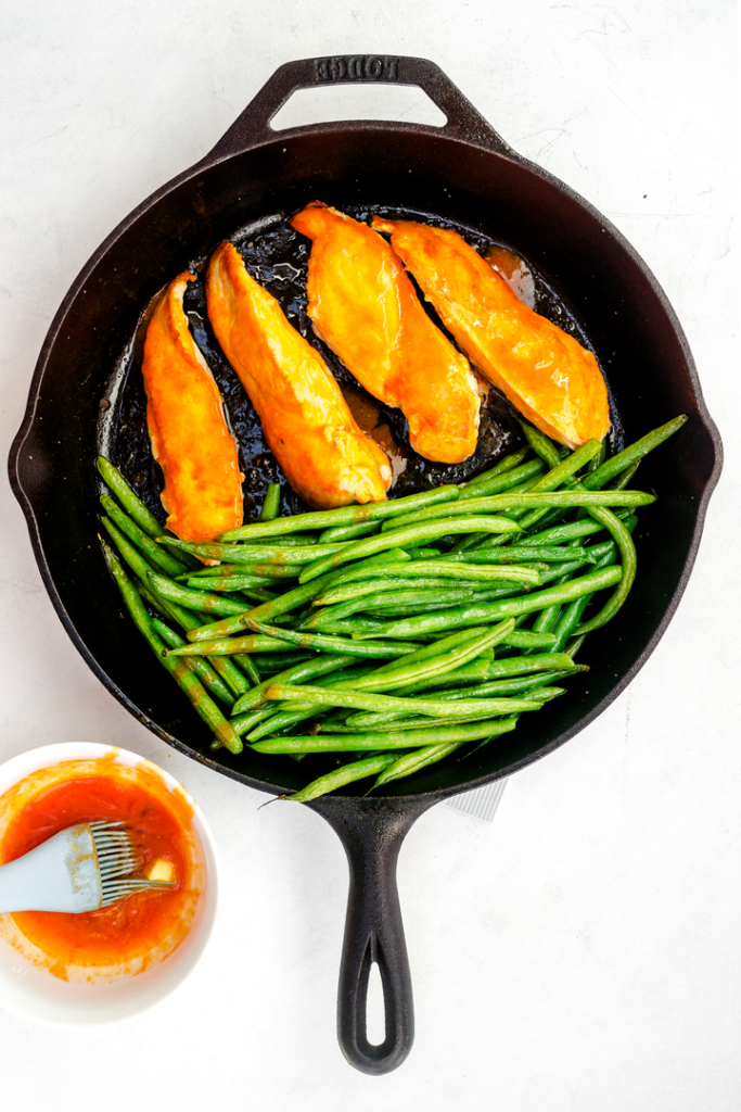 Buffalo Chicken and Green Beans