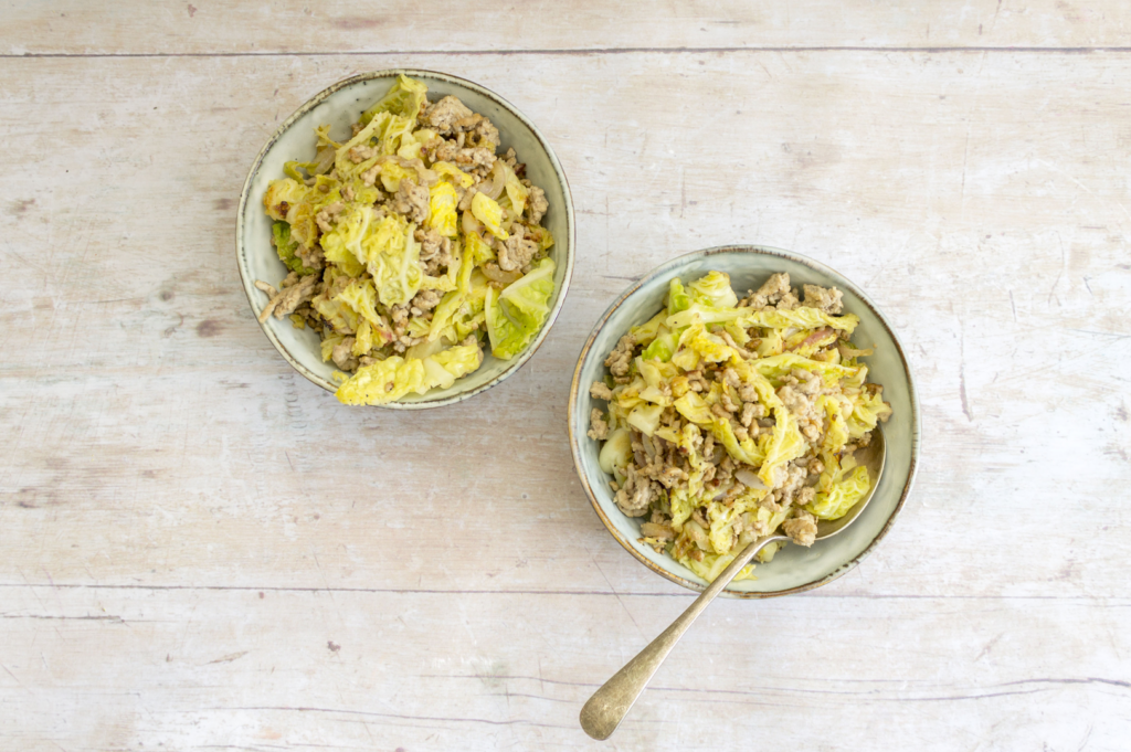 Lemony Pork and Cabbage