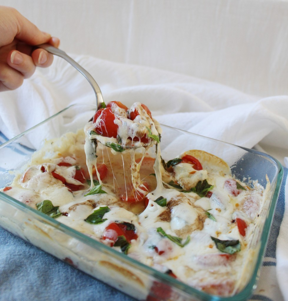 Baked Caprese Bruschetta