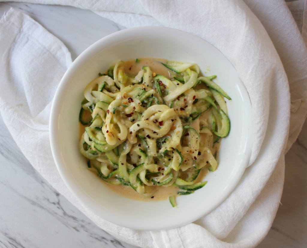 Cream Cheese Cheddar Zoodles