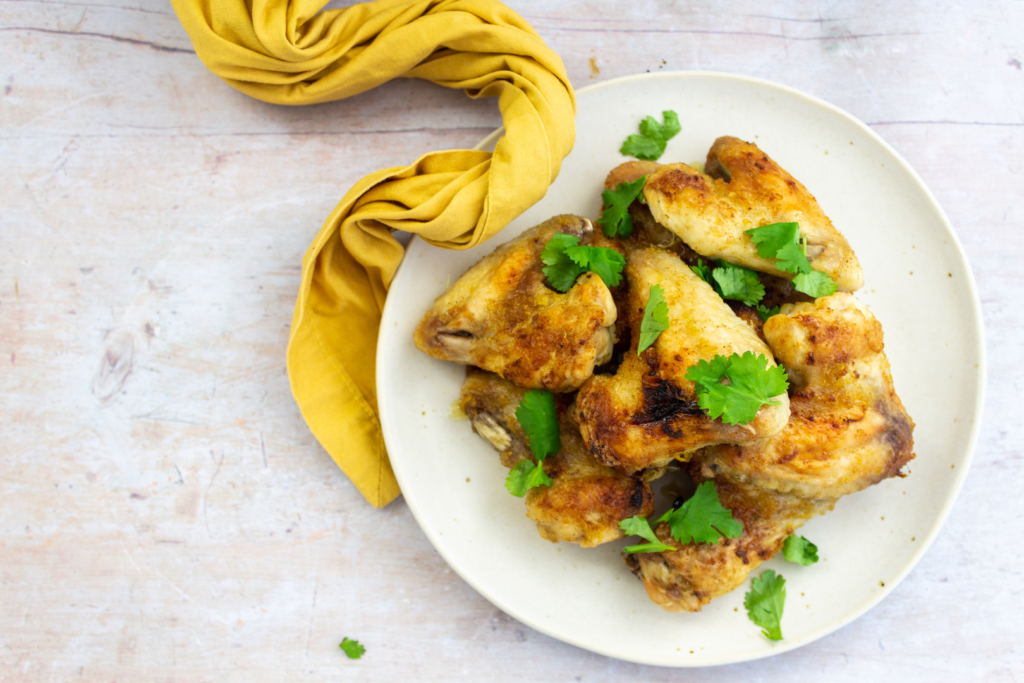 Lemon and Ginger Baked Chicken Wings