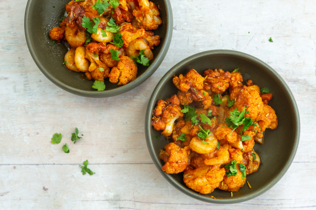 Cauliflower with Shrimp and Pancetta