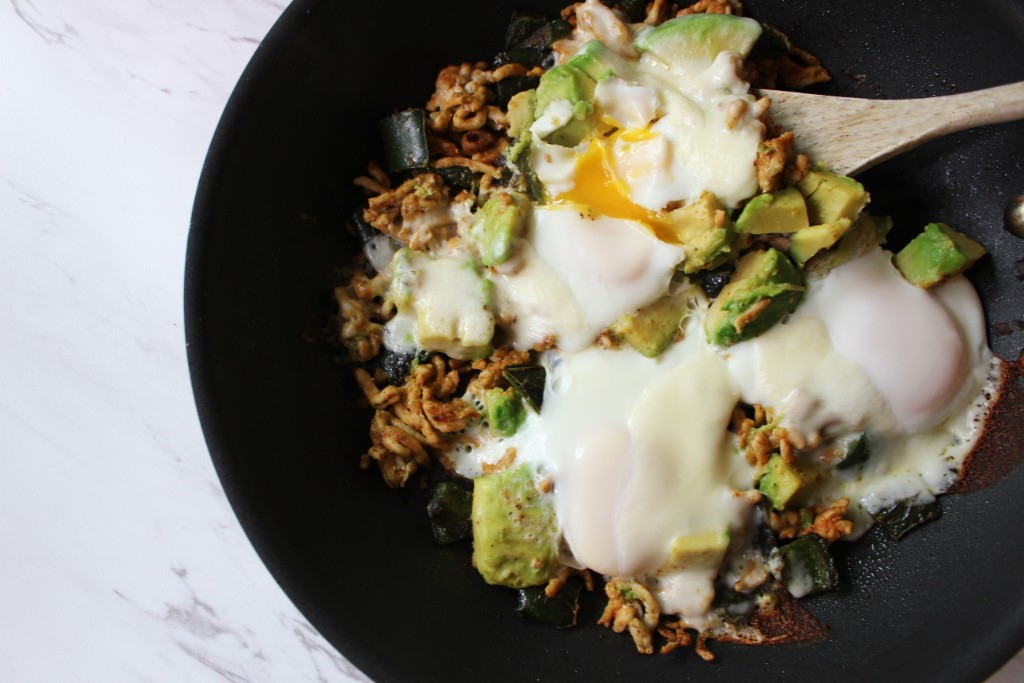 Ground Chicken and Egg Skillet