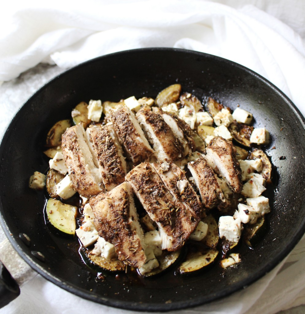 Swedish Rubbed Chicken w Zucchini and Feta