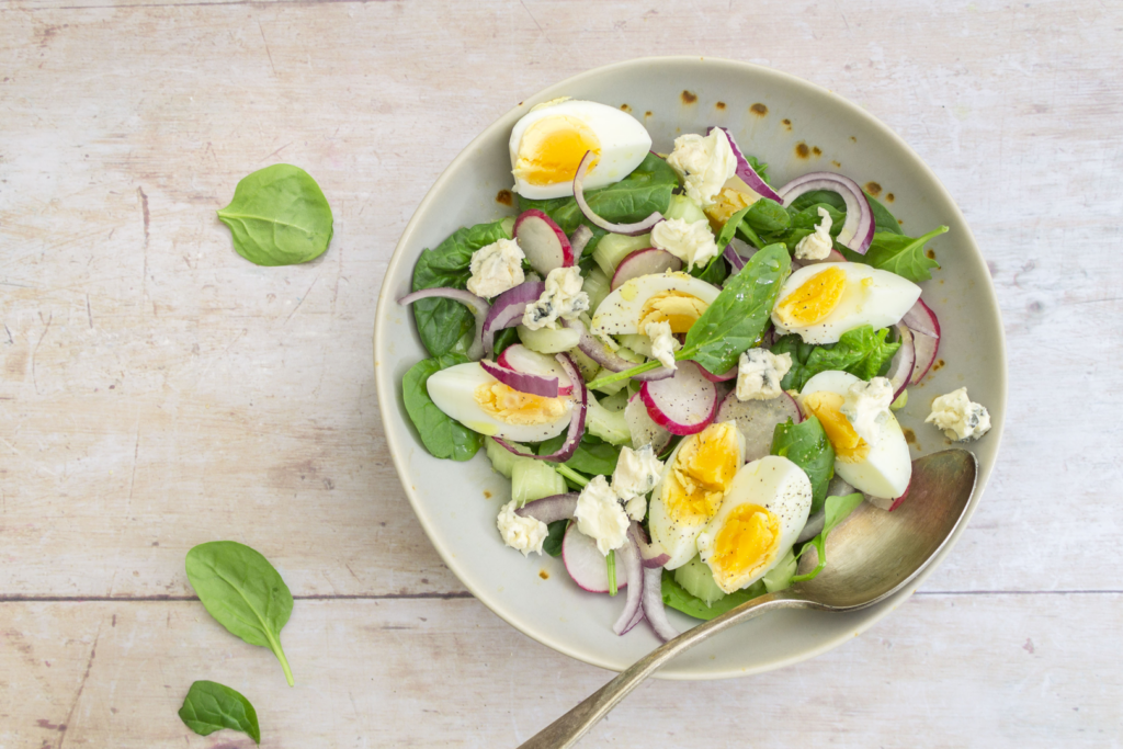 Egg and Blue Cheese Salad