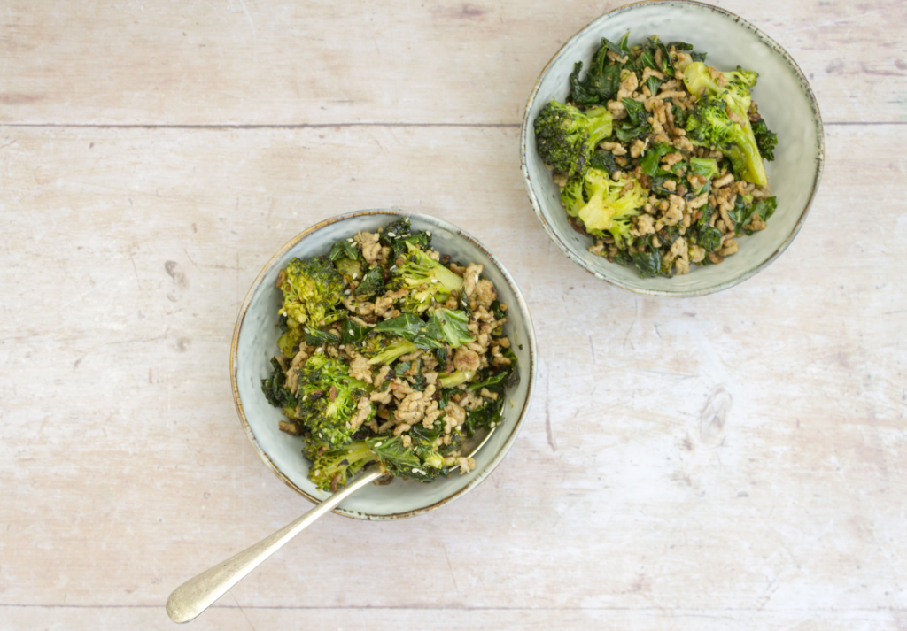 Lemon and Sesame Ground Pork Stir Fry