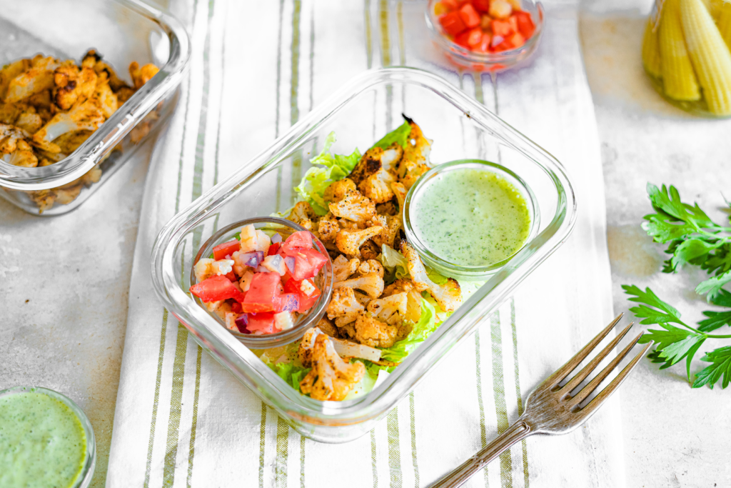 Cauliflower Taco Salad Meal Prep