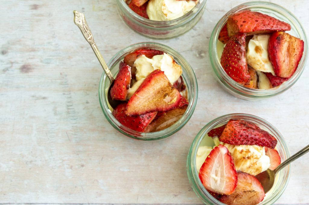 Balsamic Roasted Strawberries and Mascarpone