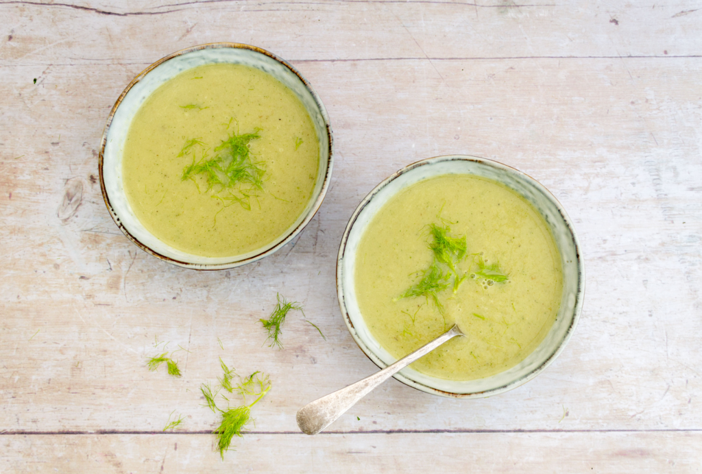 Roasted Fennel and Zucchini Soup