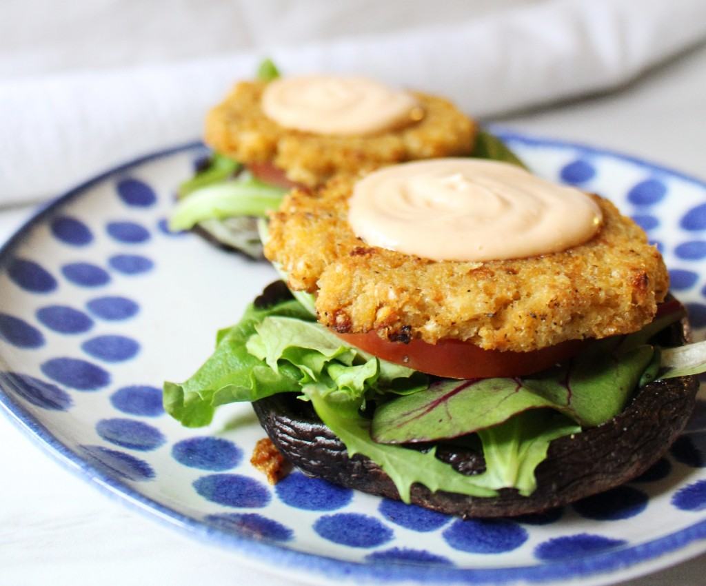 Crab Patty Portabella Burgers