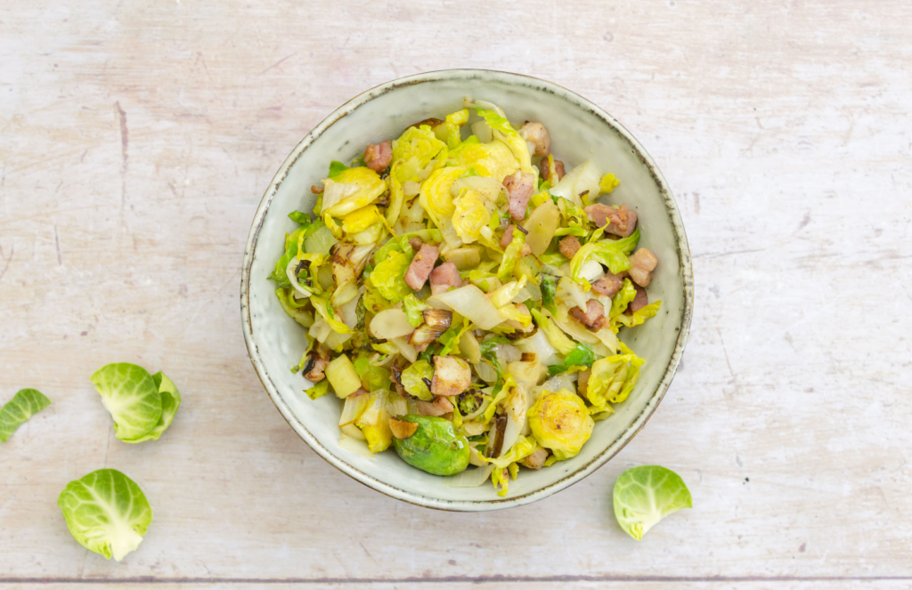 Leeks And Sprouts With Pancetta