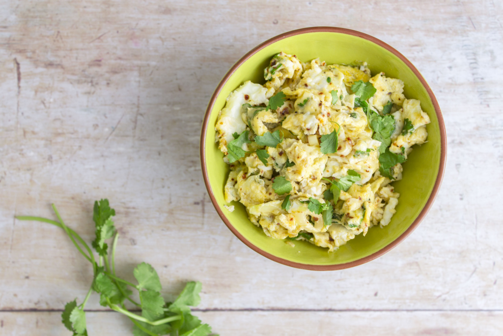 Scallion Scrambled Eggs with Chili