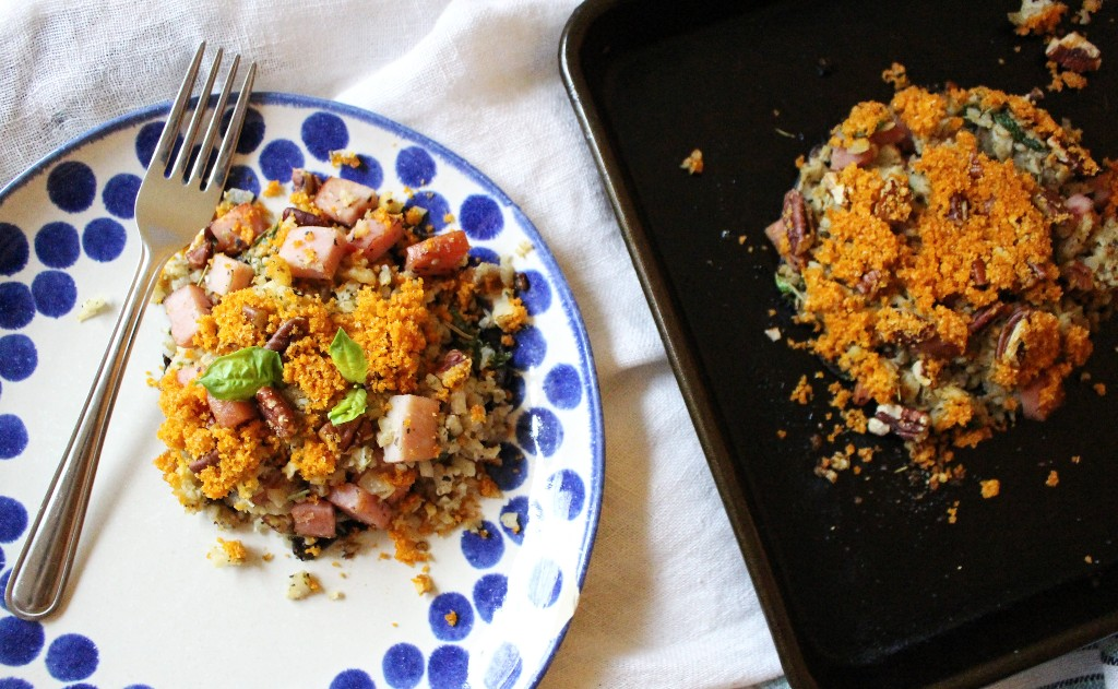 Holiday Ham Stuffed Mushroom Caps