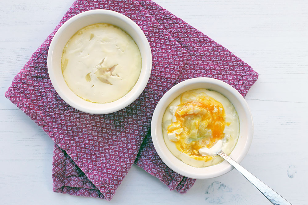 Baked Eggs With Leeks And Crème Fraiche