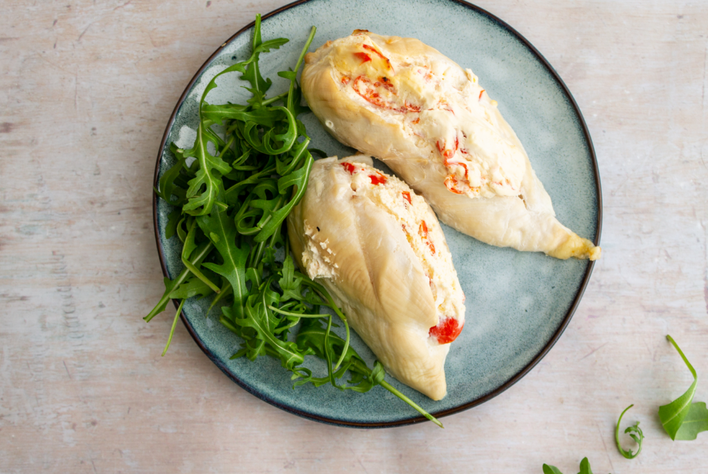 Chicken Breasts Stuffed with Piquante Peppers and Cream Cheese