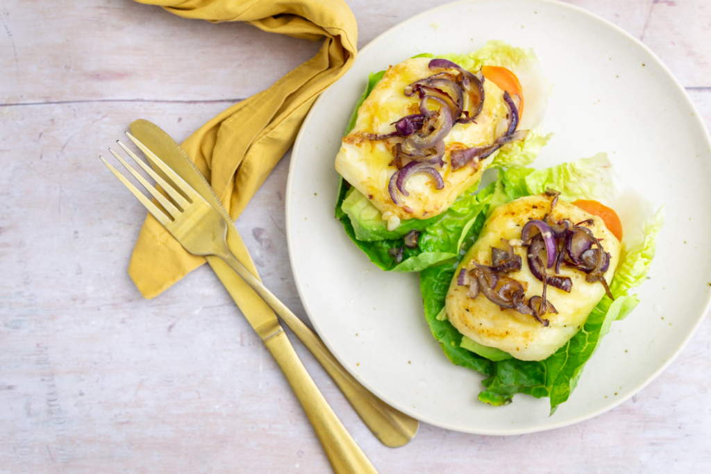 Open Halloumi Burgers