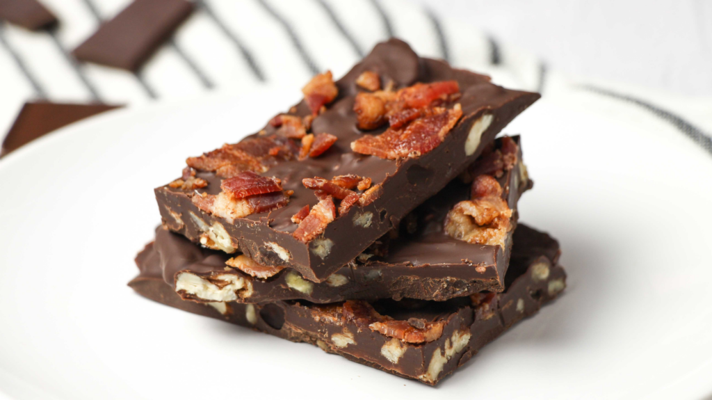 Bacon And Maple Pecan Chocolate Bark