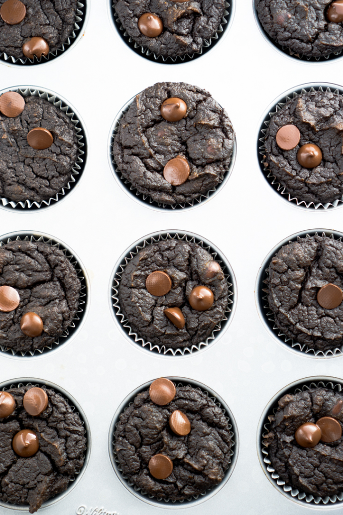 Double Chocolate Pumpkin Muffins