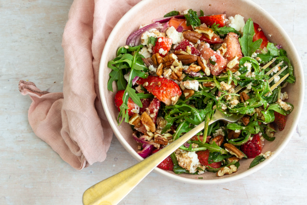 Simple Strawberry and Feta Side Salad