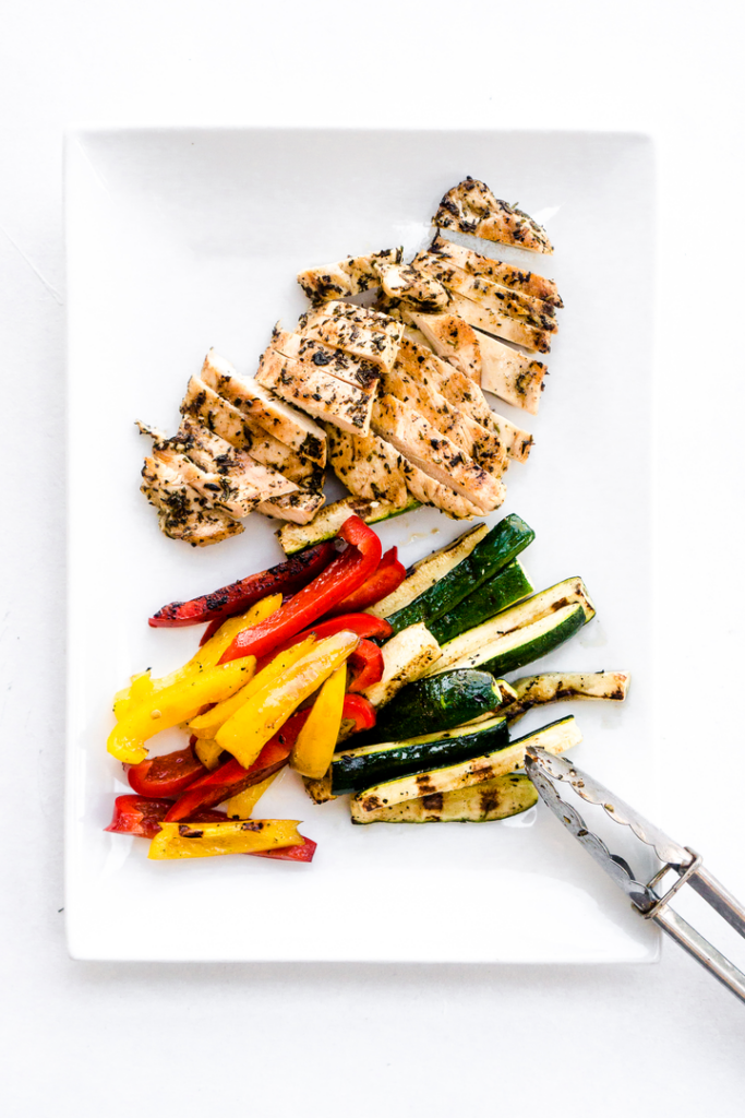 Herby Grilled Chicken With Zucchini And Bell Pepper Fries