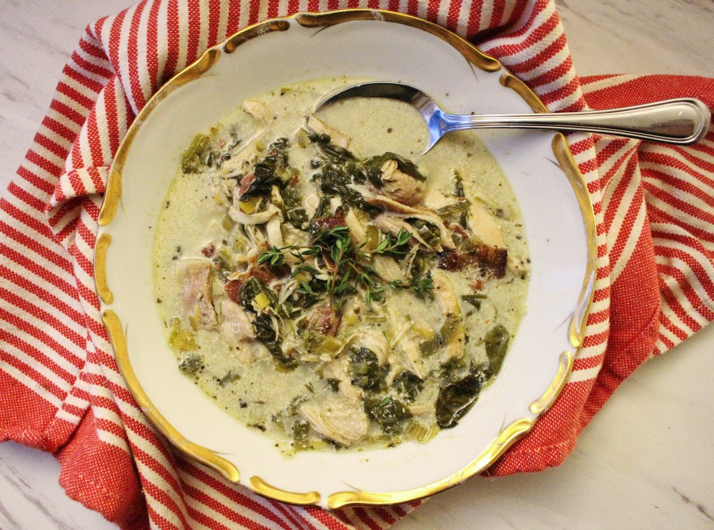 Slow Cooker Chicken Bacon And Greens Soup