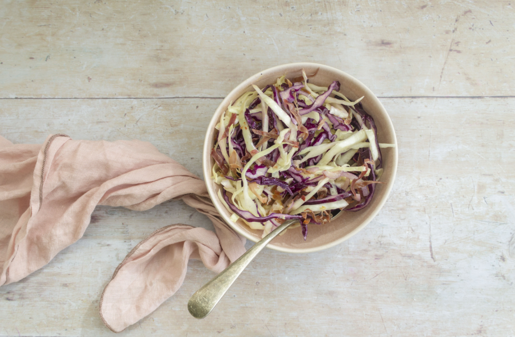 Crispy Prosciutto and Cabbage Slaw