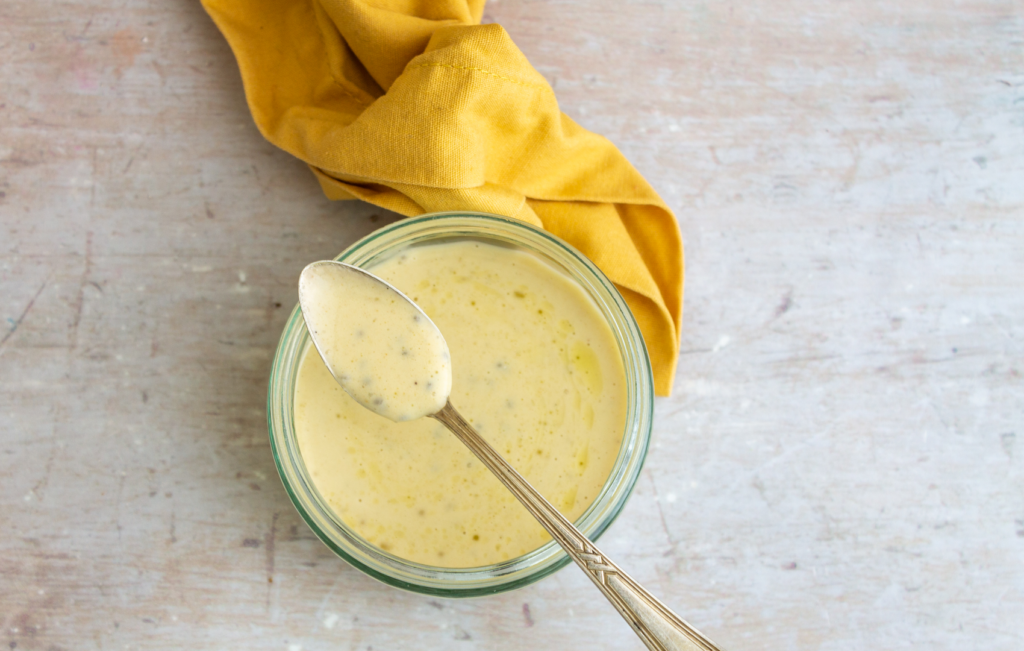 Orange, Tahini and Chia Salad Dressing