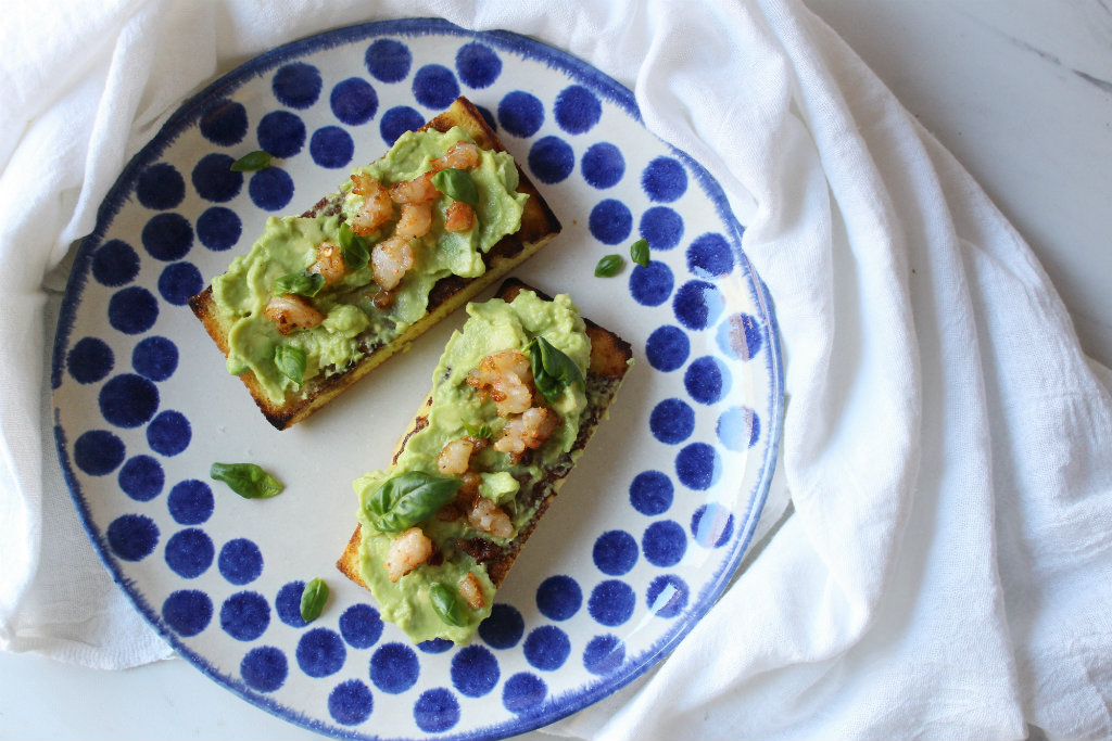 Shrimp And Avocado Toast