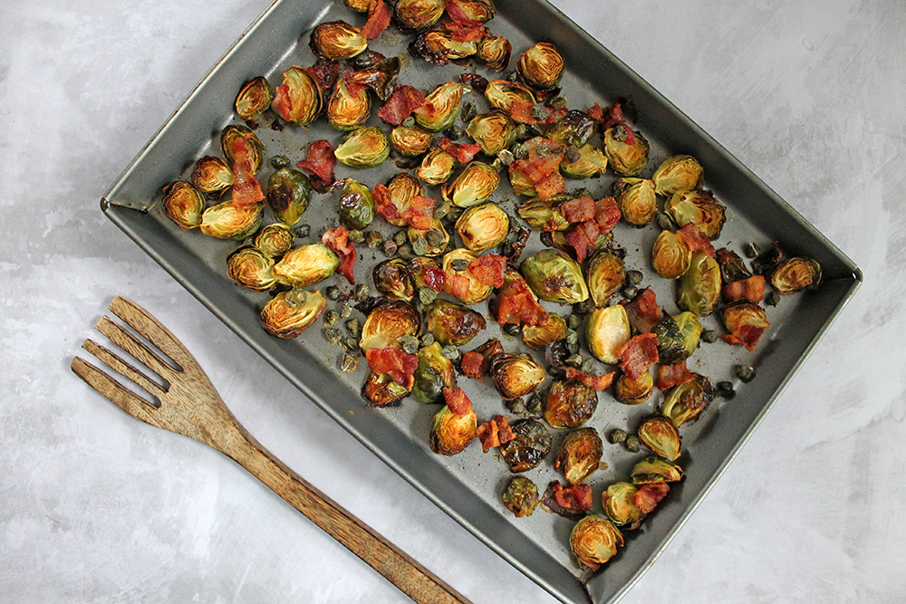 Brussels Sprouts with Bacon and Capers