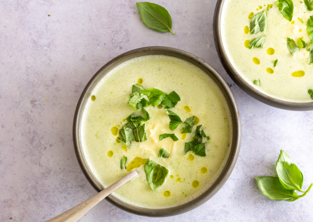 Leek, Zucchini and Cheese Soup