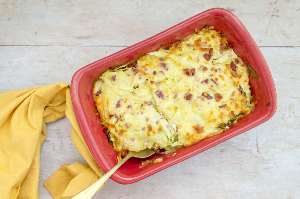 Cheese And Bacon Summer Pot Luck Casserole