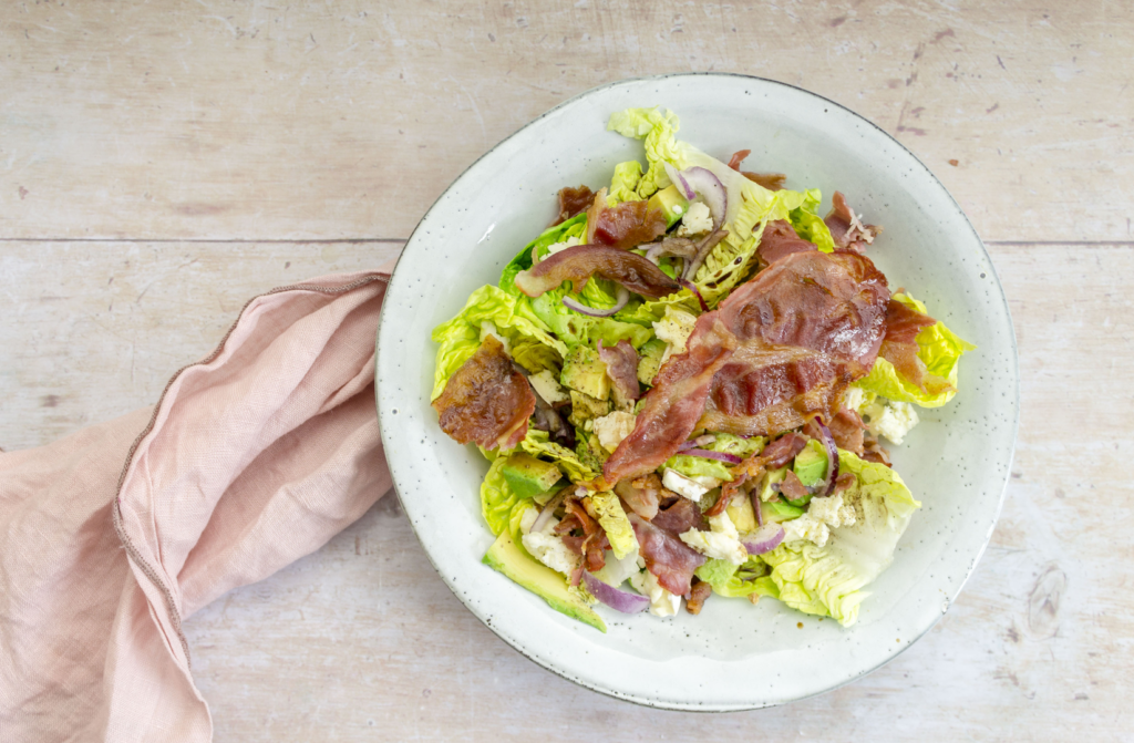 Balsamic Bacon, Brie and Avocado Salad