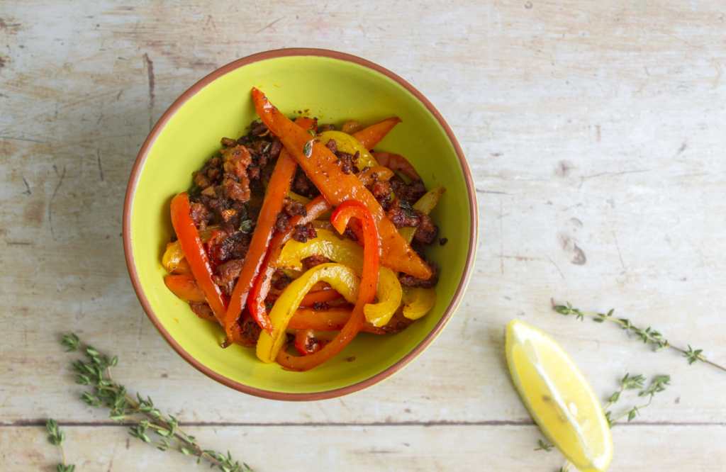 Stir Fry Chorizo and Peppers