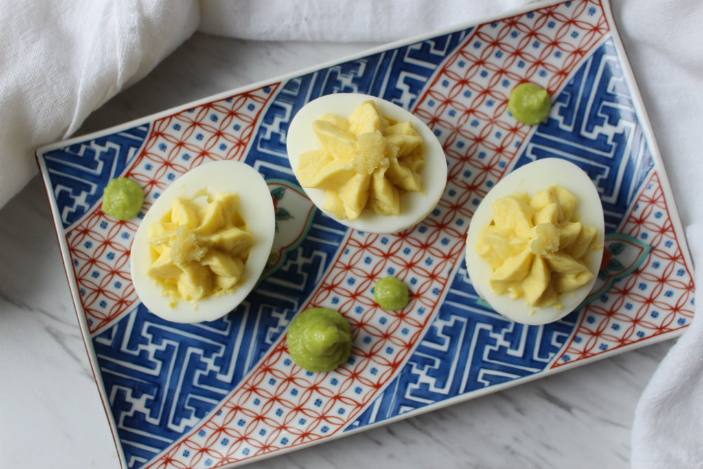 Wasabi Ginger Deviled Eggs