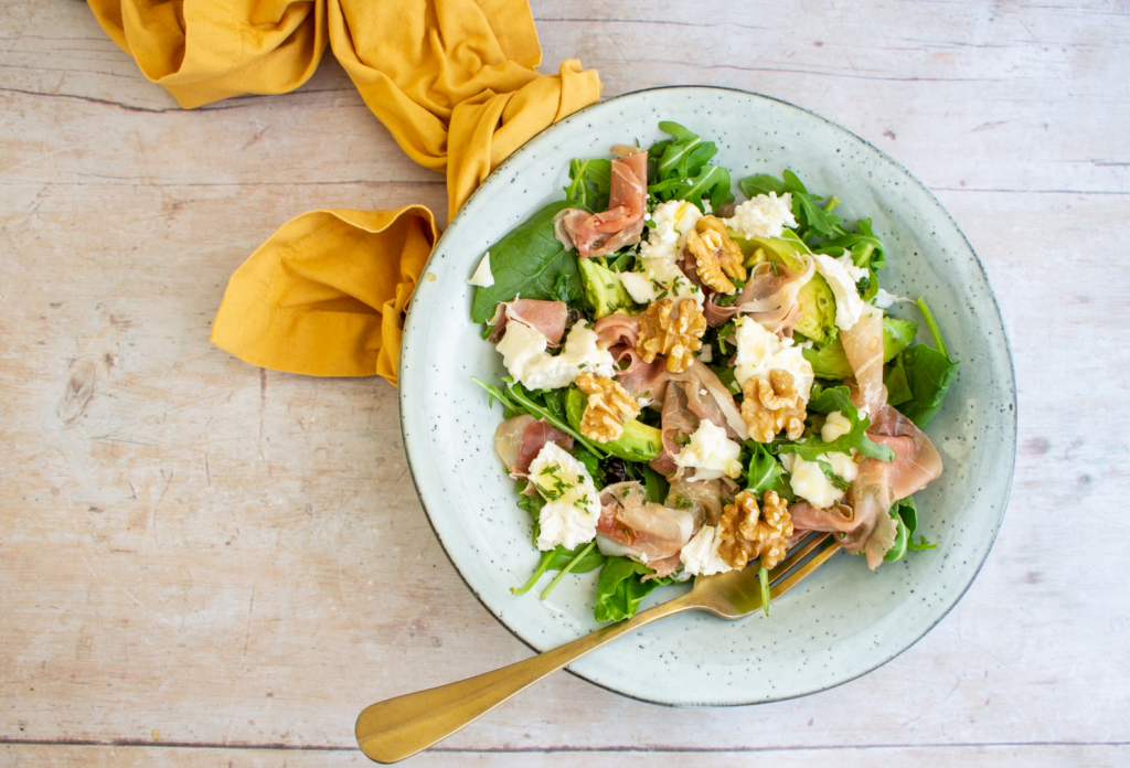 Goats Cheese and Prosciutto Christmas Salad