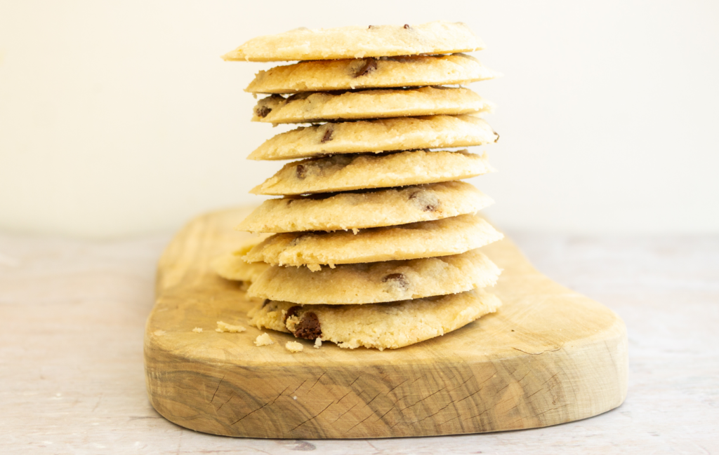 Chocolate Chip and Orange Shortbread Cookies