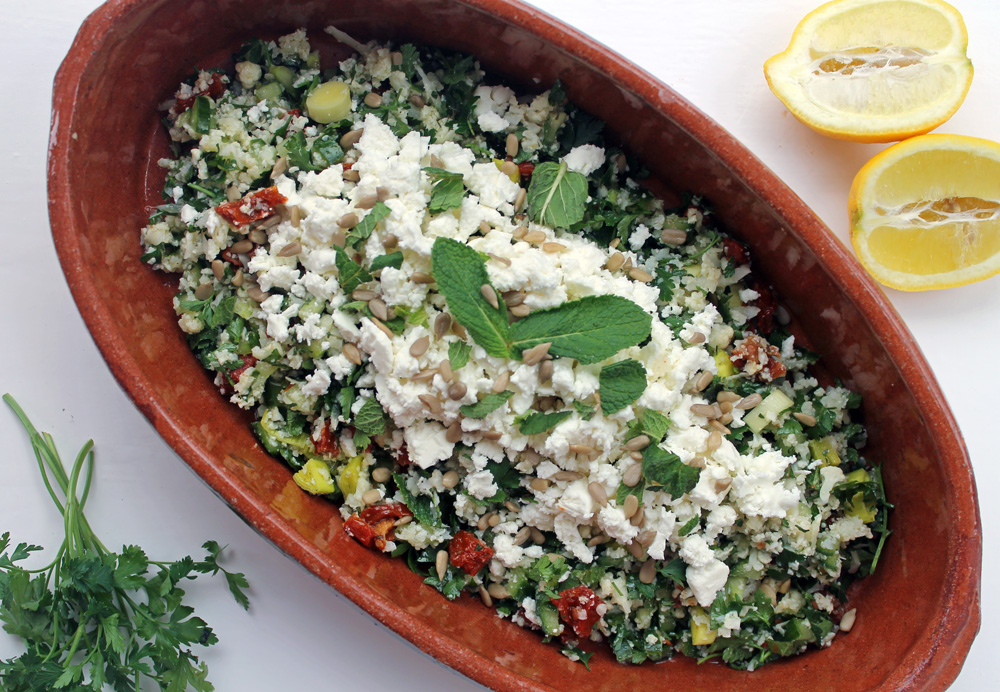 Tabbouleh Salad With Feta Cheese