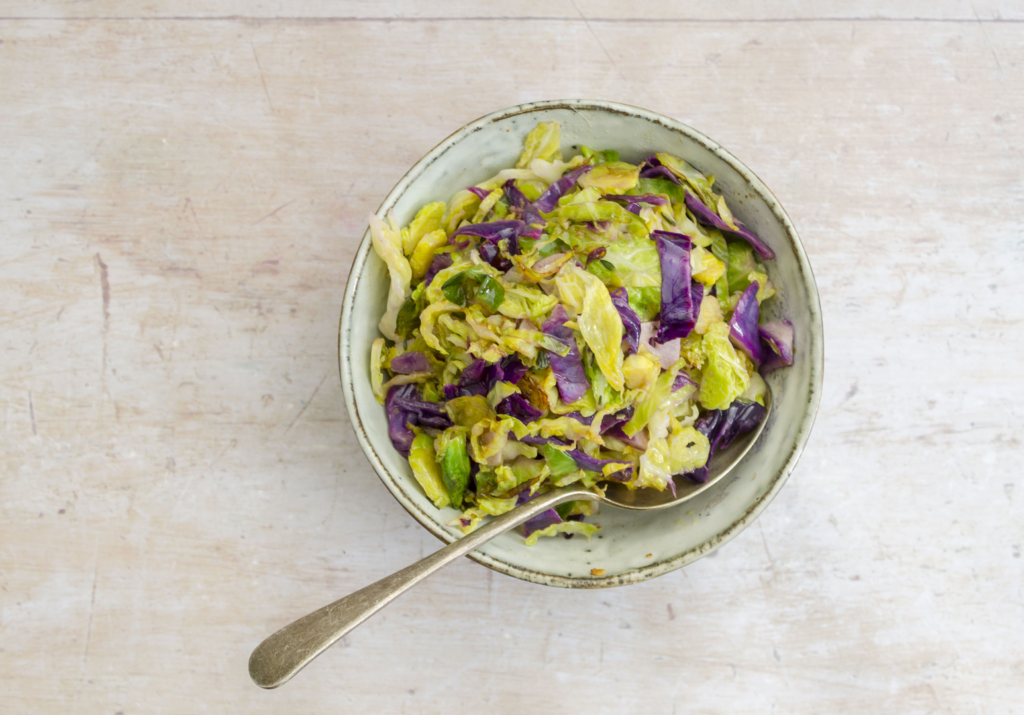 Buttery Cabbage and Sprout Sauté