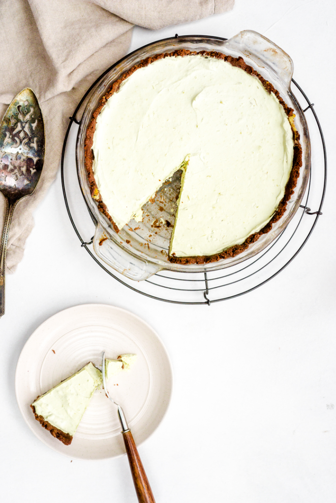 Frozen Vanilla Mint Avocado Pie