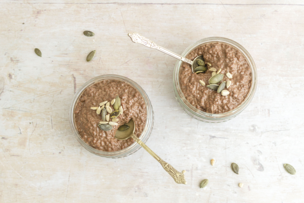 Mocha Chia Protein Pudding