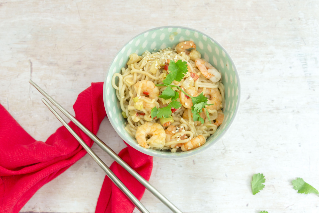 Sesame Shrimp Shirataki Noodles