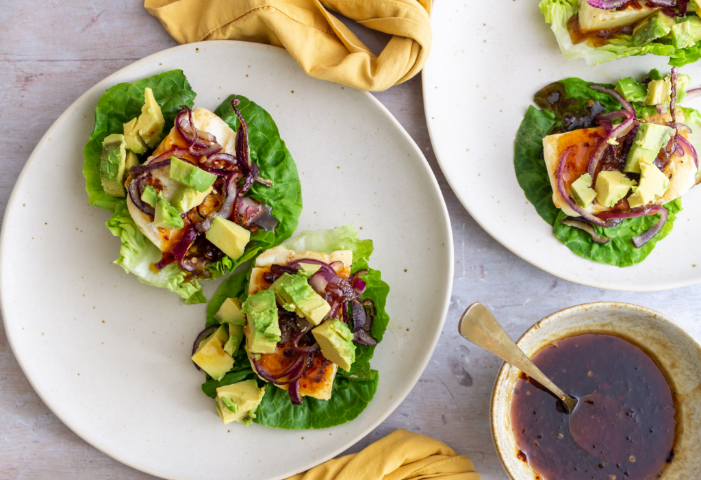 Halloumi and Sweet Chili Lettuce Wraps